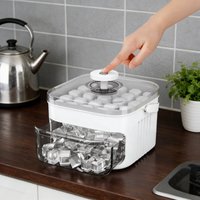50 Grid Ice Cube Mold Large Capacity Reusable Ice Maker Household Food Grade Double-Layer Ice Storage Box Ice Cube Tray Mold