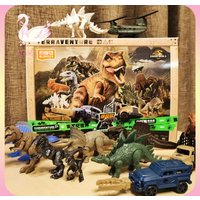 Original Blokees Jurassic World Terraventure Series Vol.1 Blind Box Action Figures Tyrannosaurus Peripheral Collection Boy Gift