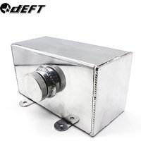 DEFT 2L Aluminum Universal Mirror Polished Water Tank Windshield Washer Bottle Intercooler Spray Tank Cover Kit Auto Parts