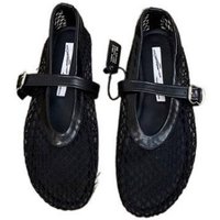 2025 New Hollow Mesh Women's Flat Ballet Shoes - Casual Fashion Versatile Breathable Fishnet Sandals