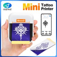 58mm Mini Thermal Wireless Bluetooth Tattoo Transfer Label Printer With Transfer Paper For DIY/Tattoo /LOGO/Pattern/Print C50