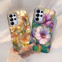 Artistic Morning Glory Rose Flowers Phone Case for Samsung Galaxy S26 S25 Ultra S24 Plus S23 S21 FE S22 S26+ S25+ Back Cover