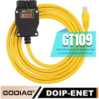 GODIAG GT109 DOIP ENET mit Spannungsanzeige DOIP Diagnose Programmierung Codierung Adapter für BMW/Benz/VW/Audi