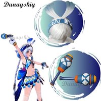 Game GENSHIN IMPACT Mualani Cosplay Costumes Headwear And Weapons Wig Set Anime Party Carnival Role Play Outfits Accessory Props