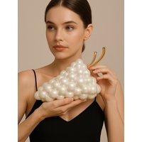 Chain Crossbody Bag,Candy Color Grape Shaped Evening Bag Elegant Clutch Purse,Luxury Women Cosmetic Storage Sling Shoulder Bag