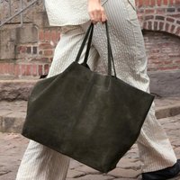 Women's Large Suede Tote Bag Luxury Design Commuter High-end Armpit Bag Soft Handle Fashion Shoulder Handbag for Ladies