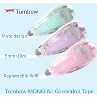 Japanese Tombow MONO Air Mute Correction Tape Transparent Color 10m Large Capacity Replaceable Refill Student Stationery