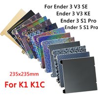 PEI Plate Magnetic for Creality K1C K1 Heated Bed 235x235mm Double-Sided Build Plate Sheet for Ender 3 S1 Pro, Ender-3 V3SE V3KE
