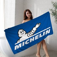 M-Michelins Logo Beach Towel Colorful Bath Towels For Girl Microfiber Quick Dry Custom Sand Free Beach Yoga Spa Gym Pool