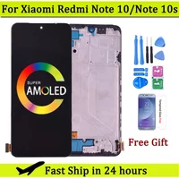 6.43" Super Amoled For Xiaomi Redmi Note 10 LCD Display with Touch Screen Digitizer Assembly For Redmi Note10S M2101K7AG Display