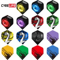 CyeeLife 30PCS Darts Flights Standard colour PET Dart Feather Outdoor Wing Tail Mixed Pattern