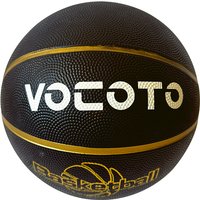 Vocoto Black and Gold Rubber Basketball, Official Size 5 and 7, Durable Non-Slip Training Ball, Suitable for Indoor and Outdoor Sports, Youth and Adult Basketball