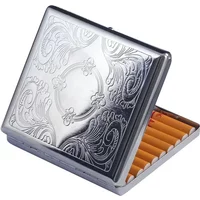 Metal Cigarette box stainless steel Embossed Portable Cigarette case personalized fashionable storage box Smoking Tool