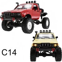 1/16 Scale WPL Off-Road RC LED Light Crawler 4WD All Terrain Semi-Truck Electric Toy Car C14 C24 C24-1 C64-1 for Adult Gift