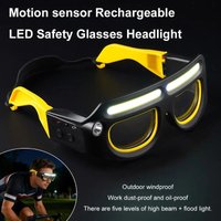AliExpress NONE LED Glasses Rechargeable Headlight Glasses With Motion Sensor And Touch Control 5 Modes Lighted Glasses For Fishing Cycling