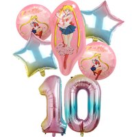 Sailor Moon Number Balloon Set Birthday Party Decoration Aluminum Foil Ballon Girl Photo Props Cute Baby Shower Parties Supplies