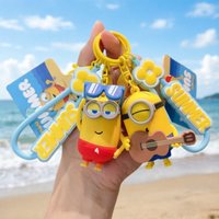 Minions anime cartoon cute keychain kawaii for boys and girls couples backpack charms movie merchandise accessories wholesale