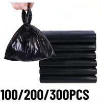 100/200/300PCS Black Small Plastic Vest Garbage Bag Pet Feces Kitchen Classification Various Purposes Convenient Plastic Bag