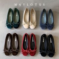 2026 Women Suede Flat Shoes Fashion Bow-knot Round Toe Shallow Slip On Ladies Boat Shoes Soft Flat Heel Dress Ballet Shoes