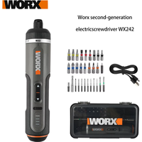 Worx WX242 4V Zestaw miniaturowych wkrętaków elektrycznych Inteligentny bezprzewodowy wkrętak elektryczny z rękojeścią akumulatorową USB i wiertarką 30-bitową