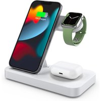 Travel 4 in 1 Wireless Charger Dock Foldable Charge For iPhone 17~12 Pro Max iWatch 10~2 SE AirPods Pro or For Samsung S25 S24