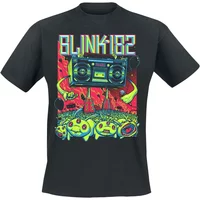 Blink 182 Alien Party Print Cotton T-shirt Men Women Pop Punk Band Boombox Alien Unisex Short Sleeve Casual Tee