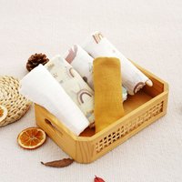 Kangobaby #My Soft Life# 5 Pieces Pack Multi-Functional Bamboo Cotton Muslin Blanket Baby Burp Cloth Set