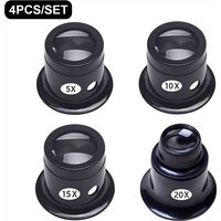 Watch Magnifier Tool 5X 10X 15X 20X Jewelers Portable Monocular Magnifying Glass Loupe Lens for Eye Magnifier Len