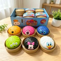 Portable Stress Relief Squishy Bun Toy, Disney Realistic Slow Rebound Vent Toy, Dumpling Steamer Blind Box