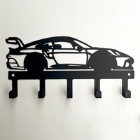 Mount Race Car Key Hanger 5 Hooks Farmhouse Key Holder for Wall Rack Metal Organizer key holder