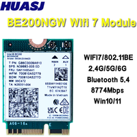 BE200 WiFi 7 Card BE200NGW For Bluetooth 5.4 Tri Band 2.4G/5G/6GHz M.2 Wireless Network Adapter For PC Windows10/11 WiFi6E