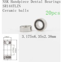 20 Stück Hochgeschwindigkeits-Handstücklager aus Keramik für Labor und Zahnmedizin NSK SR144TLZN 3,175x6,35x2,38mm SR144TAZN