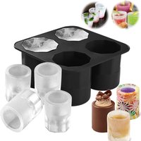 Eisbecher-Würfelform, macht Schnapsgläser, Eisform, Neuheit, Geschenke, Eiswürfelform, Sommer-Trinkwerkzeug, Eis-Schnapsglashform
