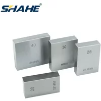 SHAHE Precision Block Gauge Measure Gage Block Steel Square Gage Measure Vernier Caliper Micrometer 15mm, 20mm, 25mm, 30mm,50mm
