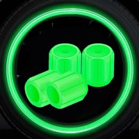 AliExpress NONE Luminous Tire Valve Cap Glow in the Dark Universal Fluorescent Wheel Nozzle Dustproof Air Leak Proof for Car Motorcycle Bike