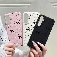 INS Bowknot Phone Case For Samsung Galaxy A56 5G A16 A17 A55 A36 A53 A35 A06 A07 A26 A34 A05S S25 Ultra S24 FE S23 Leather Cover