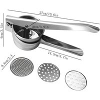 1pc Stainless Steel Potato Ricer, Manual Masher For Potatoes, Fruits, Vegetables, Yams, Squash, Baby Food And More