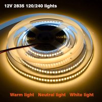 8MM PCB LED Strip Light DC12V 24V 2835 120Leds/m 240Leds/ Flexible LED Tape Ribbon Rope Lamp 3000K 4000K 6000K Home Decor Stripe