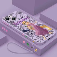 Beautiful Tangled Adventure Cover For Apple iPhone 17 16E 16 15 14 13 12 Mini Pro Max Plus Liquid Left Rope Capa Soft Phone Case