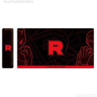 580X300X2Mm Diy Ptcg Giovanni Mewtwo Single Player Card Battle Mat Rocket Team Board Game Card Battle Table Mat Anime Card Gift