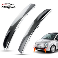 Chrome Silver Front Bumper Upper Grill Moulding Lower Trim For Fiat 500 2007 2008 2009 2010 2011 2012-2015 735455056 735455057