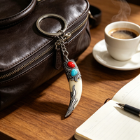 Unique Wolf Keychain Unisex 4 Styles Available Hiphop Rock Backpack Car Charm Pendant Viking Accessories Couple Key Ring