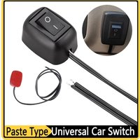 Black Paste Type Switch Car Rocker Switch ON/OFF Surface Mount DC 12V Push Button Switch LED Light Strip Switch 12V/10A