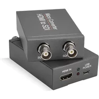 HD 3G SDI To HDMI / HDMI To SDI Video Converter Display Adapter with Loop Audio Auto Format Detection for Camera To TV Monitor