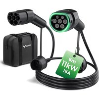 GONEO Type 2 EV Charging Cable 11kW 16A 6Meters 3 Phase Fast Charging Cord