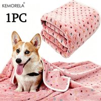 KEMORELA Soft Fluffy Pet Blanket Cute Dot Pattern Cozy Warm Bed for Cats And Dogs Small to Large Sizes Mat Cover Pet Supplies