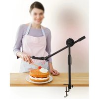 Horizontal tripod for smartphone table overhead tripe stand with articulated arm for mobile cellphone filming photography