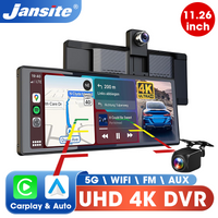Jansite 10.26/11.26 inch Front 4K Rear 1080P Dash Cam Car Display Screen WIFI Carplay Android Auto GPS Navigation Video Recorder