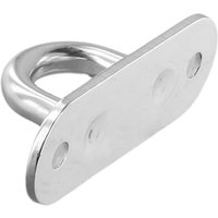 2Pcs Hook Hooks Eye Plate Heavy Oblong Duty Steel Stainless Pad Mount Wall U Boat Ceiling Hanger Ring Garage Design Shape