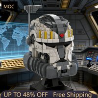 979 PCS Knight Helmet Build Commander Helmet MOC Customize Modular Building Block Technology Brick DIY Boys Festival Toy Gift